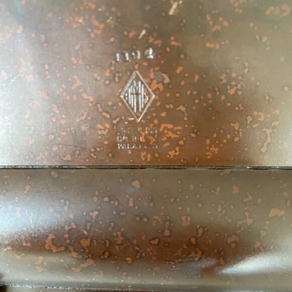 Vintage Heintz Metal Art Shop Letter Holder With Perpetual Calendar and Letter O - Picture 10 of 10